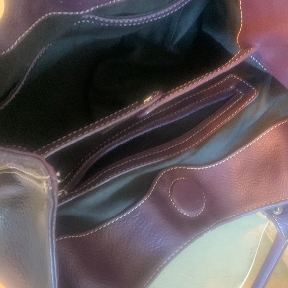 Purple Leather Tignanello Shoulder Bag - Picture 5 of 12